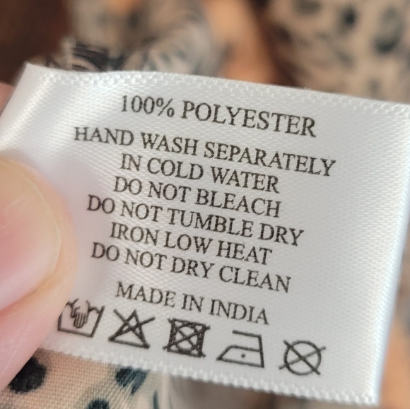 America and Beyond cheetah print pom pom high low faux wrap dress NWT - Picture 9 of 10